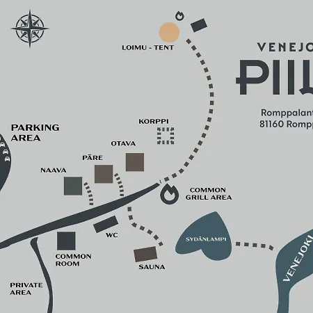 Venejoen Piilo - Naava Lomamökit Romppala